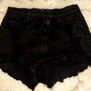 Black jean shorts size S worn once